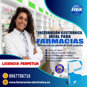 Facturación Electrónica ideal para Farmacias con plantilla de 30.000 productos
