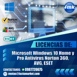 Licencia-de-windows-10-norton-avg-eset Licencias de Microsoft Windows 10 Home y Pro / Antivirus